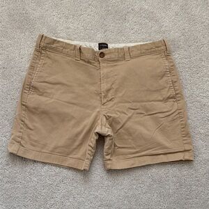 J. Crew Men's Khaki Flat Front Shorts